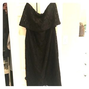 Driggs mesh black form fitting dress
